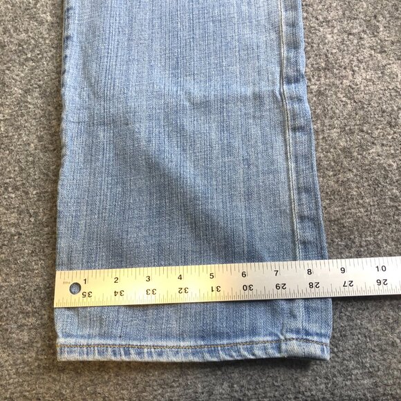 Armani J31 Jeans Mens 32x32 Blue Stretch Logo Emblem Straight Regular Fit Denim - Picture 11 of 15